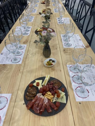 Detalle de cristalería para cata