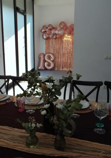 Ambientación del salón para evento