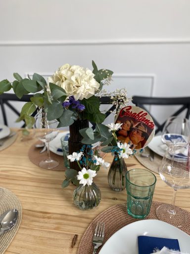 Flores decorativas naturales en evento privado