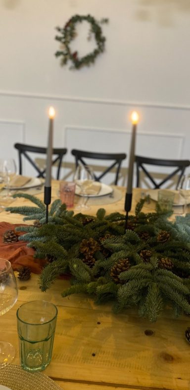 Montaje tipo imperial para cena de Navidad en Valencia