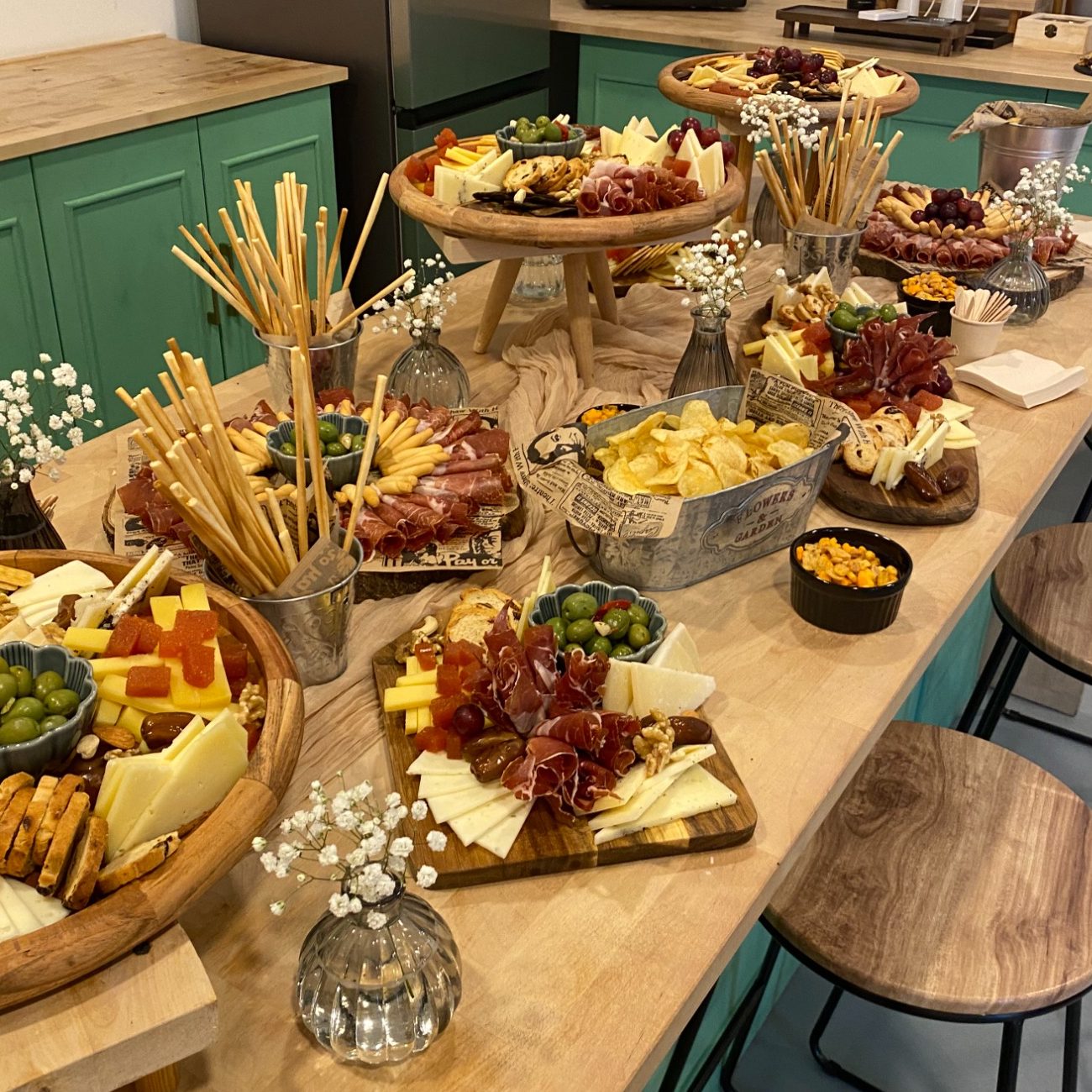 Montaje de evento centrado en gastronomía