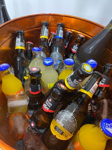 Presentación de bebida para boda