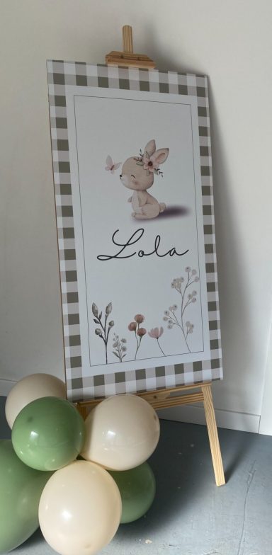 Welcome para baby shower en Valencia