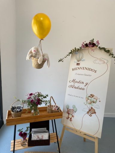 Welcome decorado para bautizo