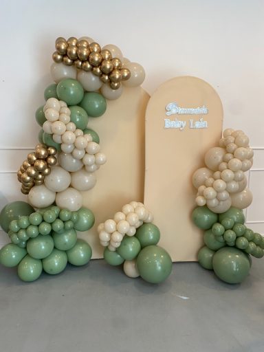 Photocall decorado para baby shower en espacio privado