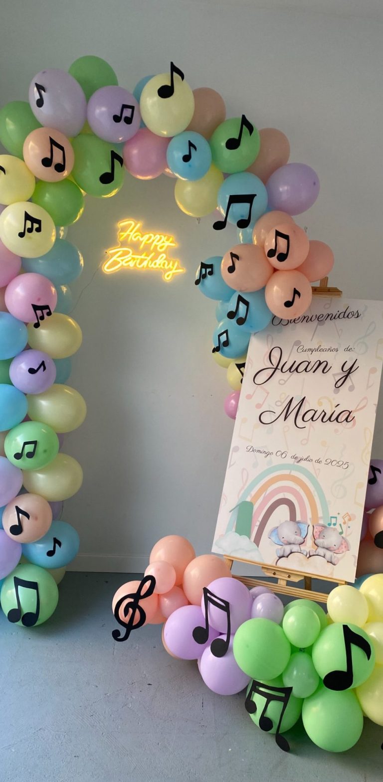 Welcome personalizado arco globos primer cumpleaños